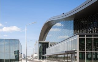 Astana Nurly Zhol Station construct of aluminum honeycomb panels